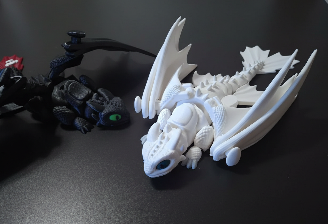Toothless Dragon Toy, 3D Printed Articulated Figure , How to Train Your Dragon, 3D model DIGITAL FILE
