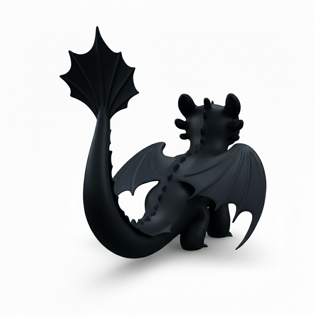 Toothless Dragon Toy, 3D Printed Articulated Figure , How to Train Your Dragon, 3D model DIGITAL FILE