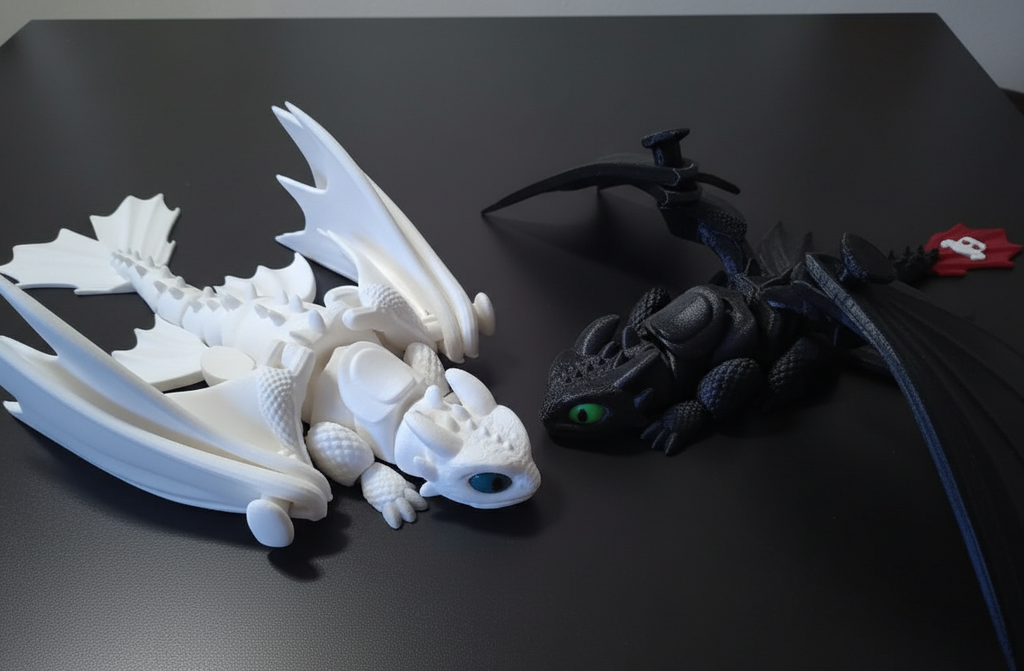 Toothless Dragon Toy, 3D Printed Articulated Figure , How to Train Your Dragon, 3D model DIGITAL FILE