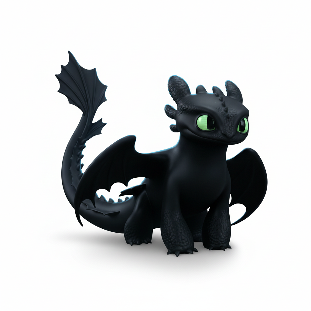 Toothless Dragon Toy, 3D Printed Articulated Figure , How to Train Your Dragon, 3D model DIGITAL FILE