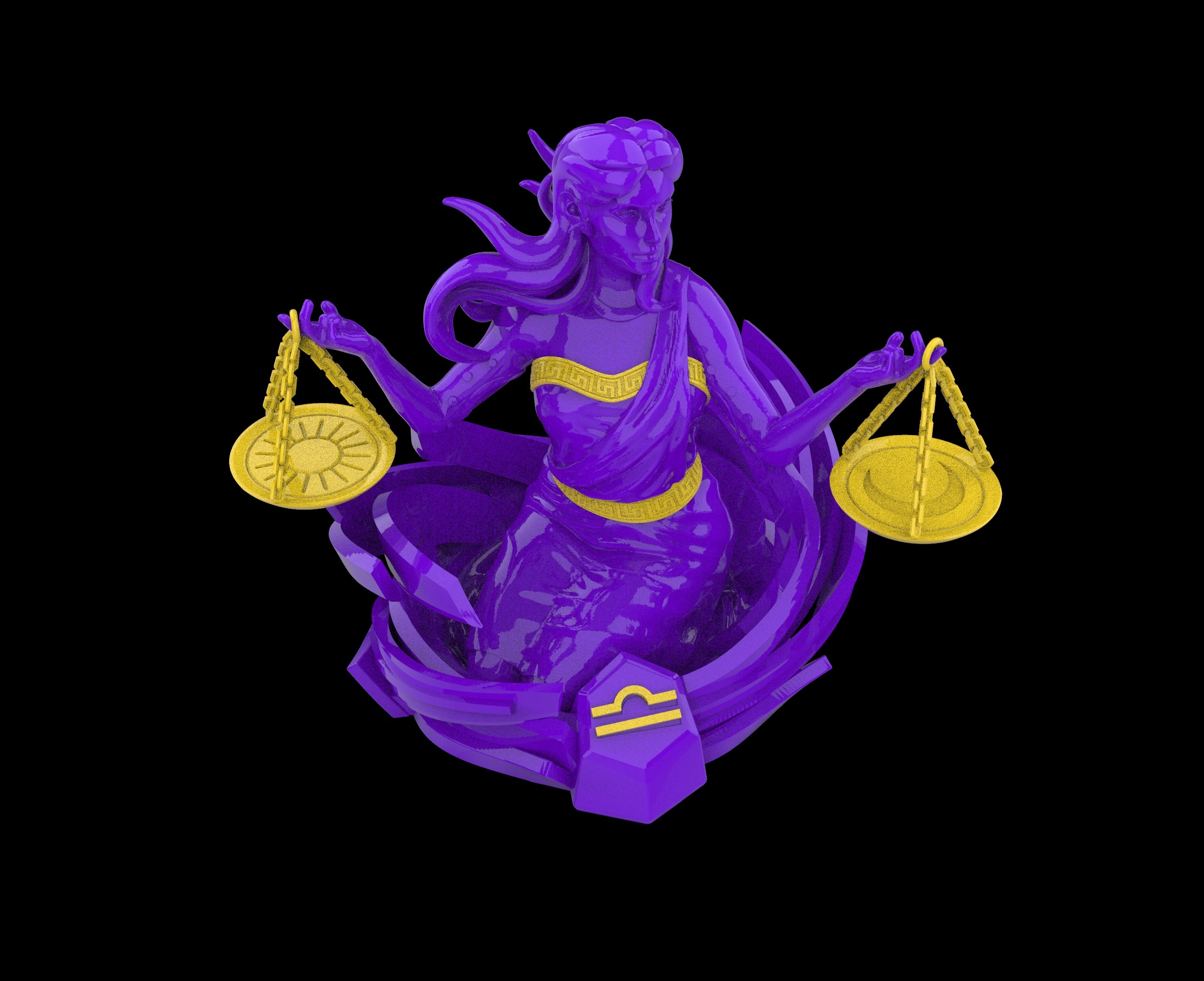Libra Zodiac Signs 3D model — High-Detail & Renders DIGITAL FILE