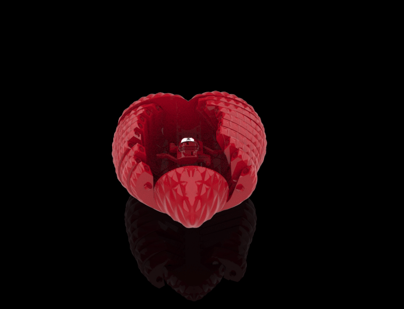 Open Heart Box 3D model DIGITAL FILE