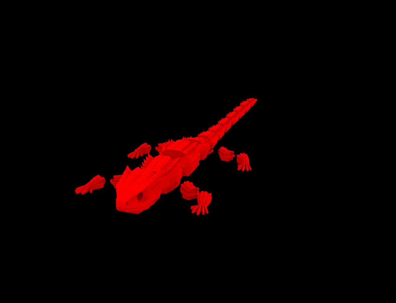 Red Eyed Crocodile Skink 3D MODEL DIGITAL FILE
