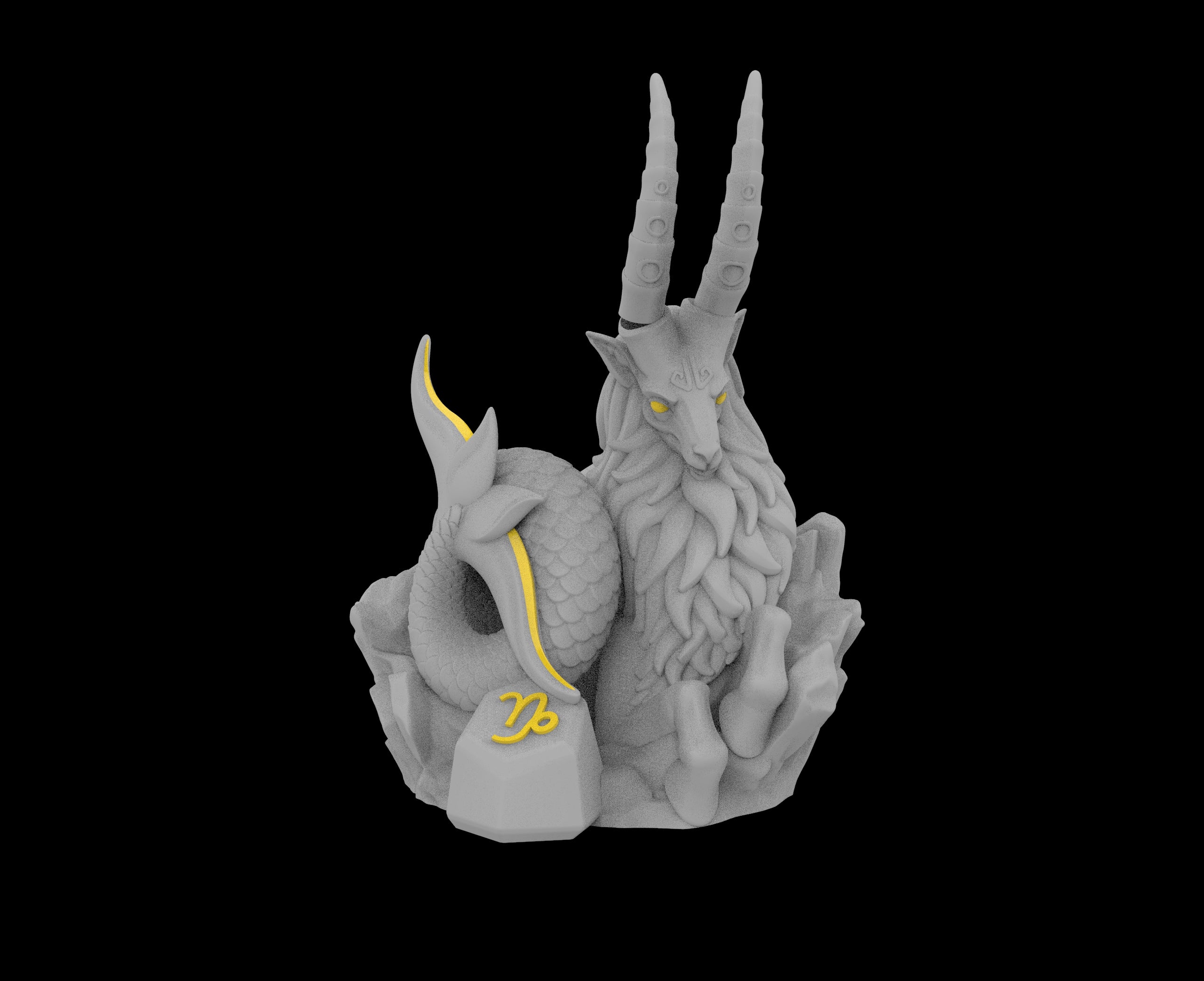 Capricorn Zodiac 3D Model (STL File for 3D Printing)