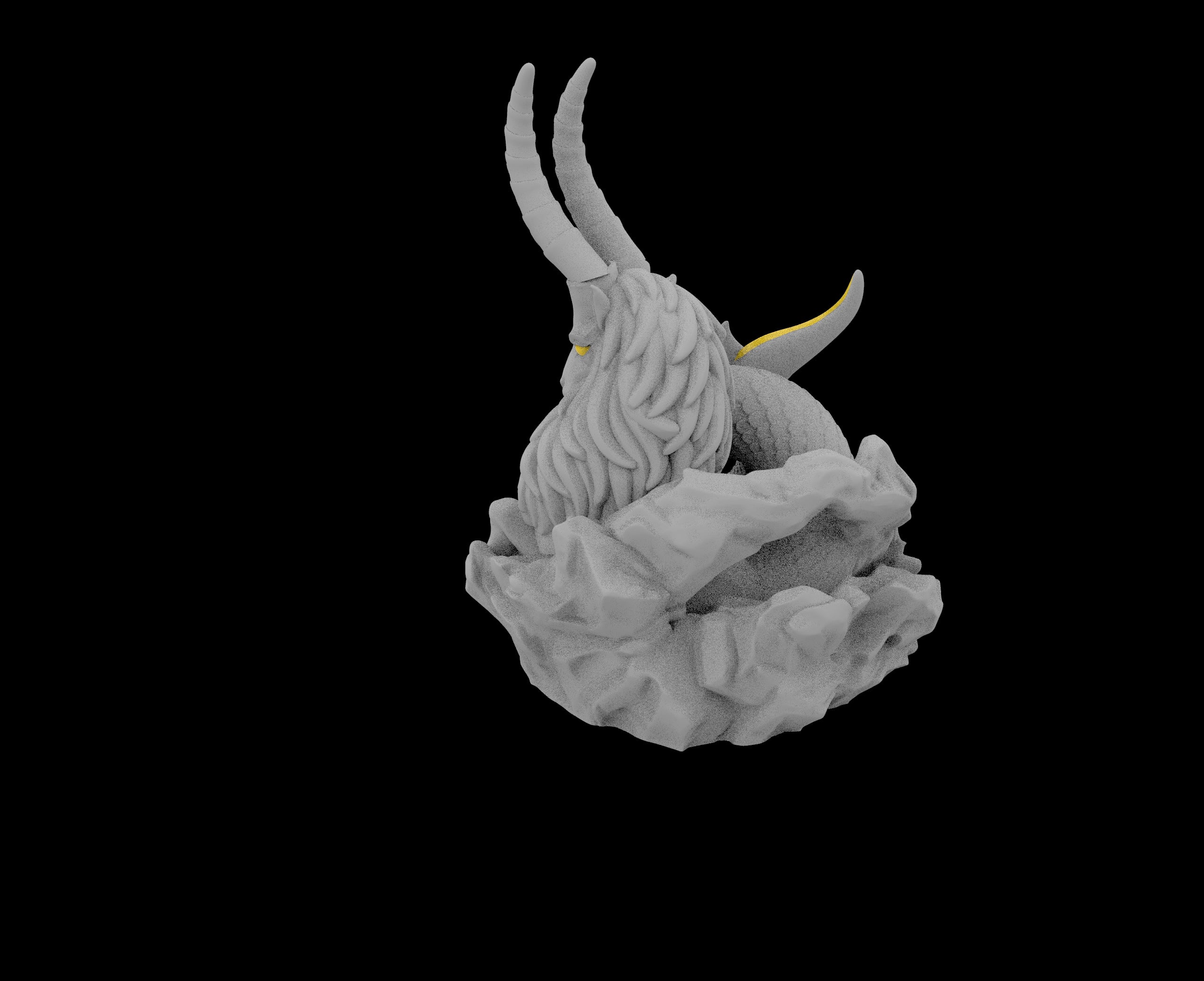 Capricorn Zodiac 3D Model (STL File for 3D Printing)