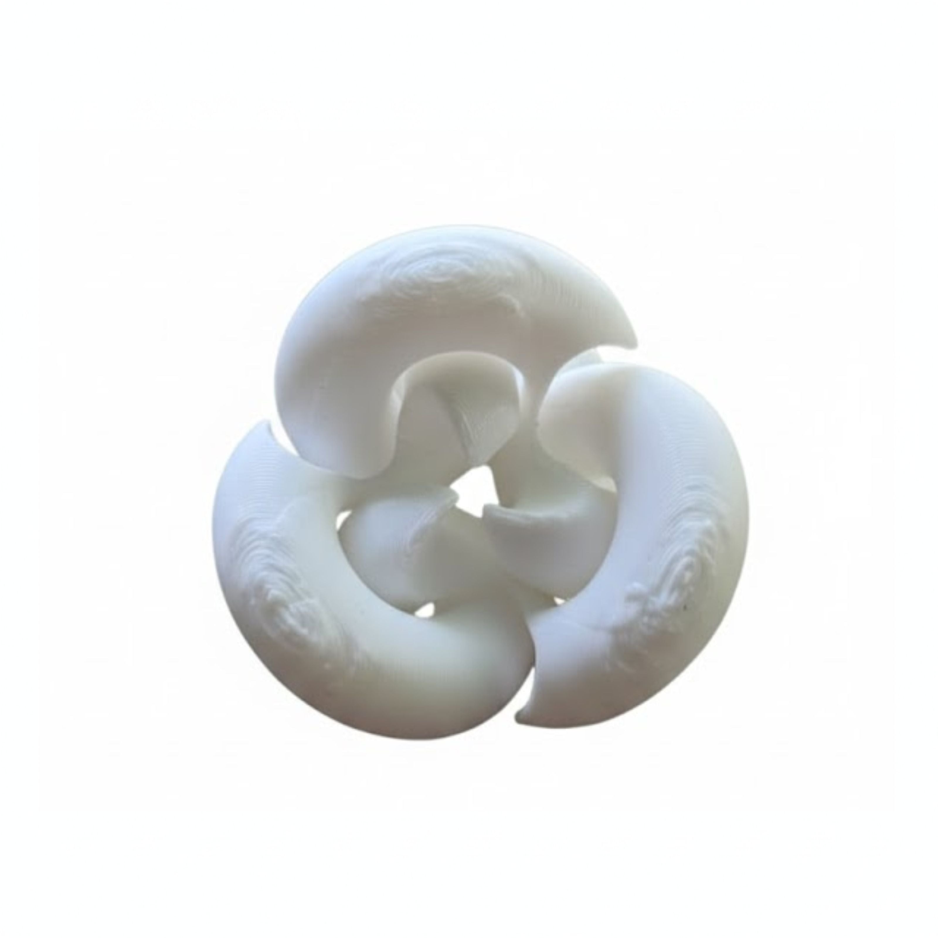 White ceramic sculpture of a family on a white background