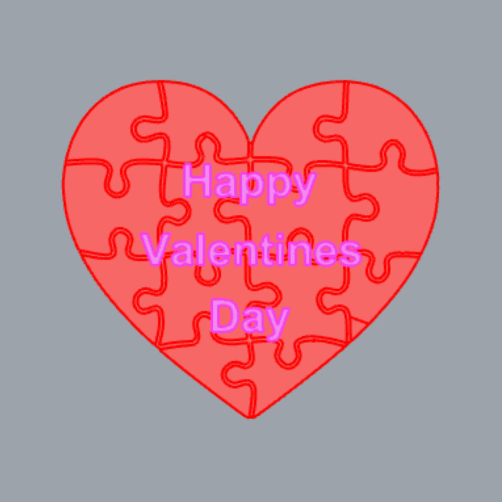 Valentine's Day Heart Puzzle - 3D Printable Model (Digital STL File)