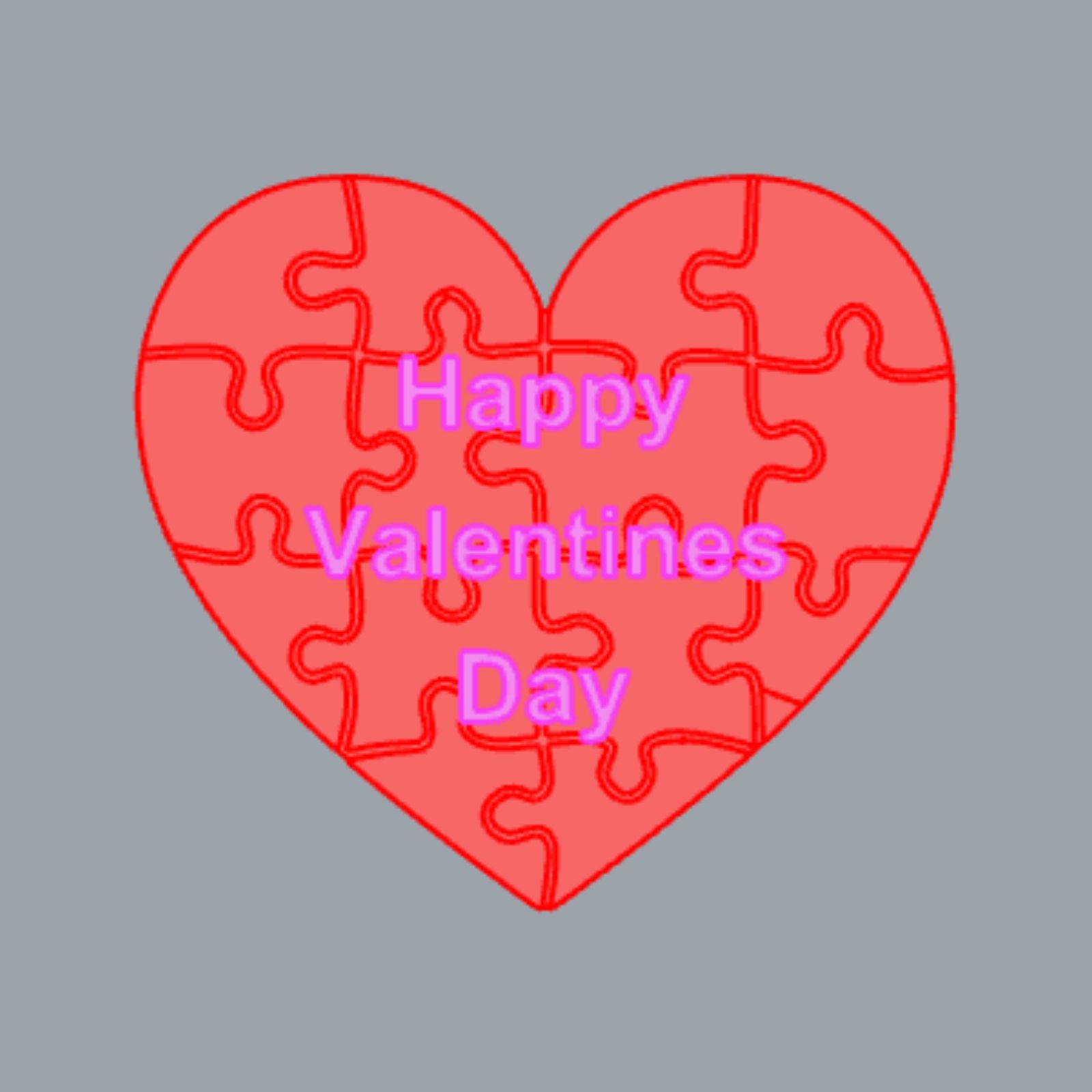 Valentine's Day Heart Puzzle - 3D Printable Model (Digital STL File)