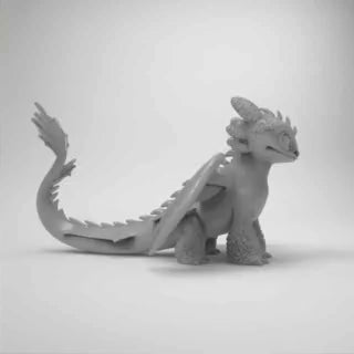 Toothless Dragon Toy, 3D Printed Articulated Figure , How to Train Your Dragon, 3D model DIGITAL FILE