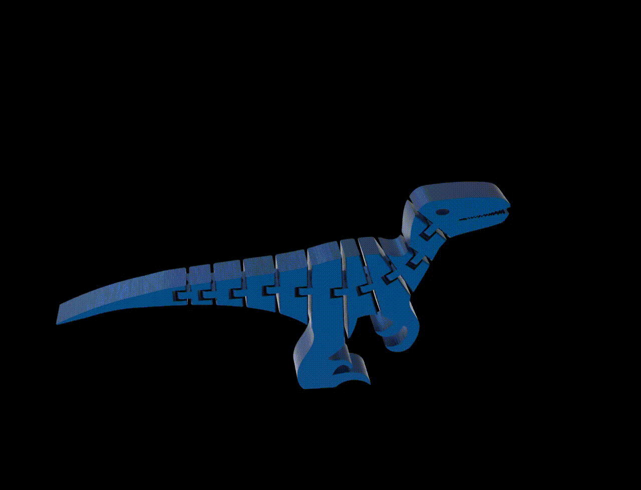 
articulated
dinosaur
flexible