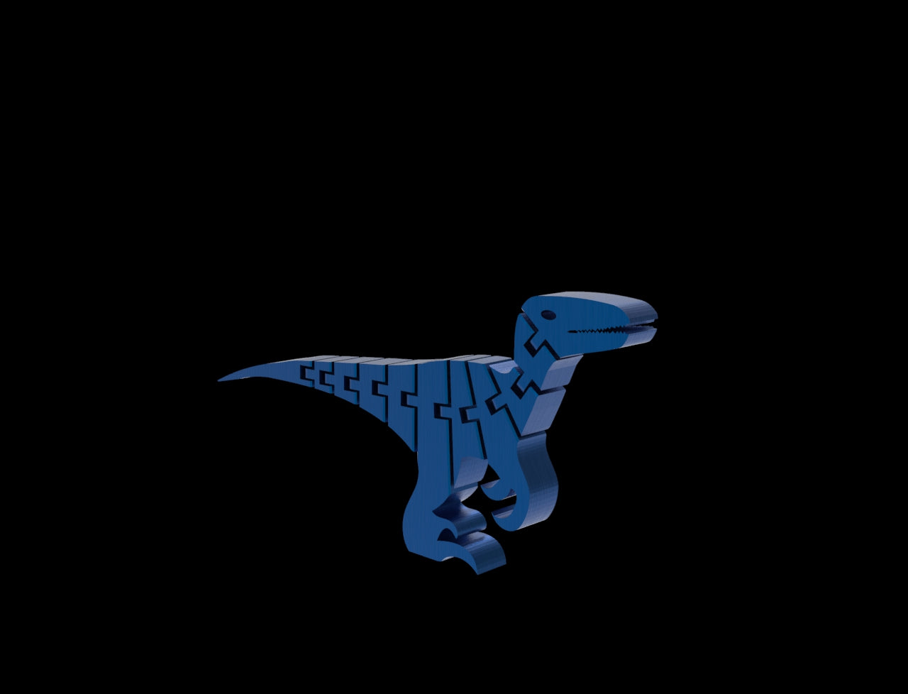 Flexi-Velociraptor 3D Model DIGITAL DOWNLOAD DIGITAL File